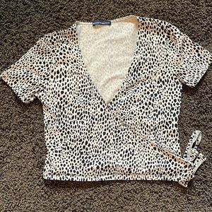 Wrap around tie crop top